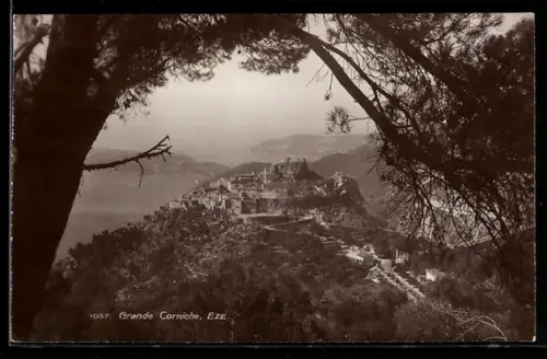 AK Eze, Grande Corniche, Vue panoramique