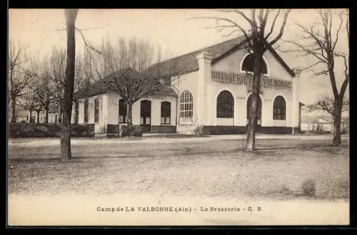 AK La Valbonne /Ain, Camp de la Valbonne, La Brasserie
