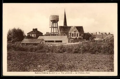 AK Saint-Viâtre /L.-et-C., Vue générale, Le Château d`eau