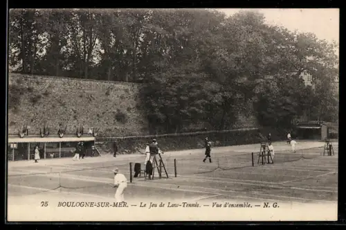 AK Boulogne-sur-Mer, Le Jeu de Law-Tennis, Vue d`ensemble