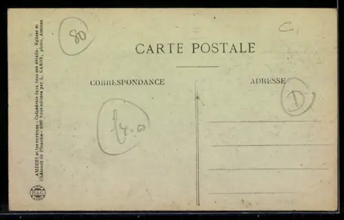 AK Bernaville, Bureau de Poste et Grande-Rue