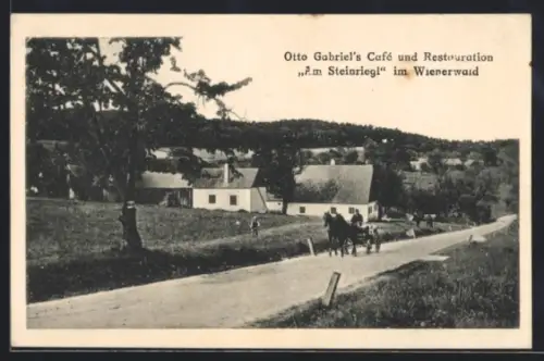 AK St. Andrä-Wördern, Cafe und Restaurant von Otto Gabriel Am Steinriegl im Wienerwald