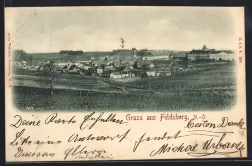 AK Feldsberg /N.-Ö., Teilansicht mit Kirche