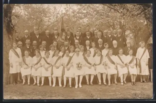 Foto-AK Wertheim, Angehörige vom Gesangsverein