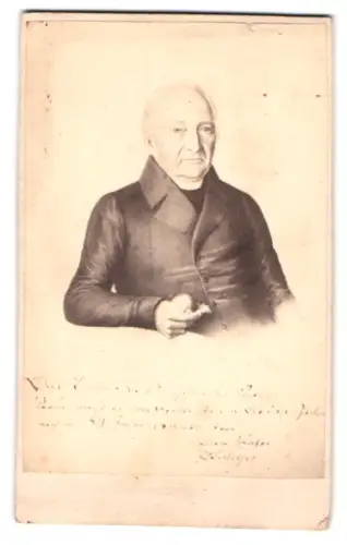 Fotografie unbekannter Fotograf und Ort, Porträt Schriftsteller Ernst Moritz Arndt