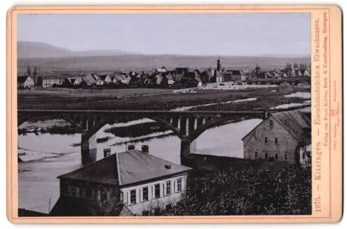 Fotografie Franz Köhler, Kitzingen, Ansicht Kitzingen, Eisenbahnbrücke und Etwashausen