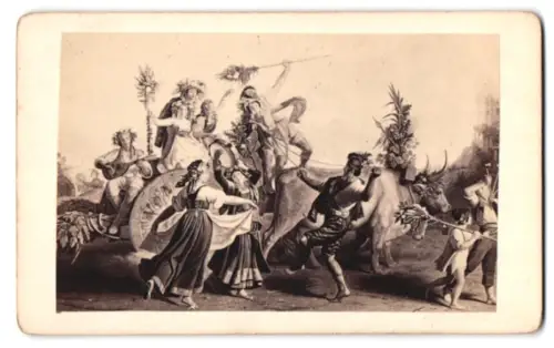 Fotografie unbekannter Fotograf und Ort, Festliche Prozession zum Fest der Madonna, nach dem Gemälde von Leopold Robert