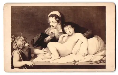 Fotografie unbekannter Fotograf und Ort, Darstellung einer ruhigen Szene, nach einem Gemälde