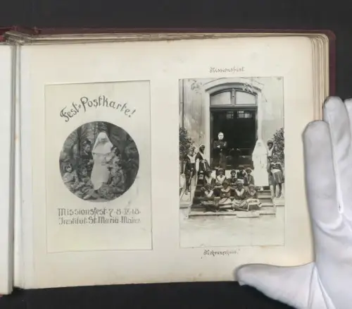 Fotoalbum mit 136 Fotografien, Institut der englischen Fräulein St. Mariae zu Mainz, Studienreise, Studentinnen