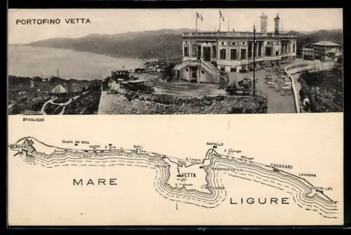 AK Portofino Vetta, Panorama verso Est, Grand Restaurant, Grand Hôtel