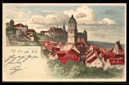 Künstler-AK Meissner & Buch (M&B) Serie 4 Nr. 1: Meissen, Albrechtsburg