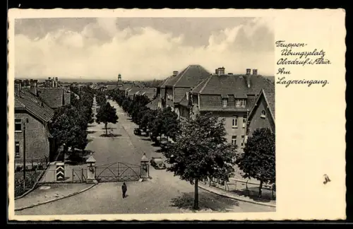 AK Ohrdruf i. Thür., Truppen-Übungsplatz, Am Lagereingang