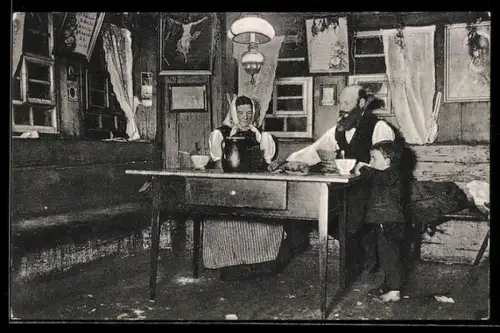 AK Oberried, Gastwirtschaft Stollenbacher Hof, Innenansicht