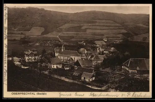 AK Oberprechtal /Baden, Teilansicht mit Kirche