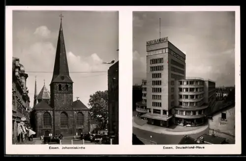 AK Essen, Johanniskirche, Deutschlandhaus