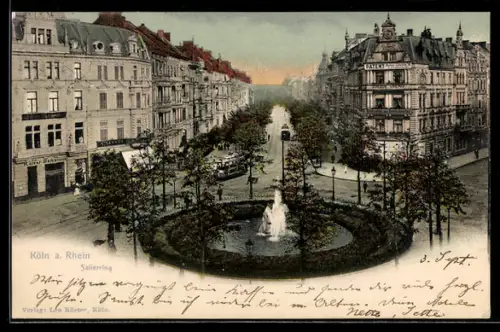 AK Köln-Neustadt, Strassenbahn am Sallerring