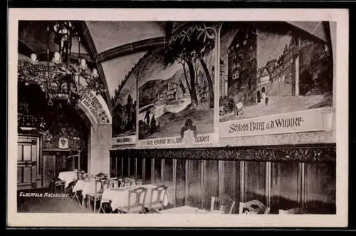 AK Elberfeld, Gasthaus Ratskeller, Innenansicht