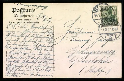 AK Elberfeld, Gasthaus Ratskeller, Innenansicht