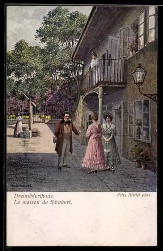 Künstler-AK La maison de Schubert