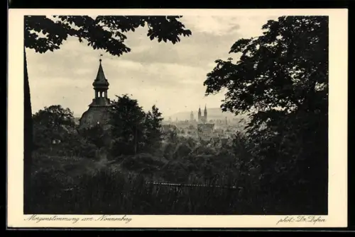 AK Salzburg, Nonnenberg, Panorama am Morgen