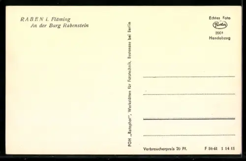 AK Raben im Fläming, An der Burg Rabenstein