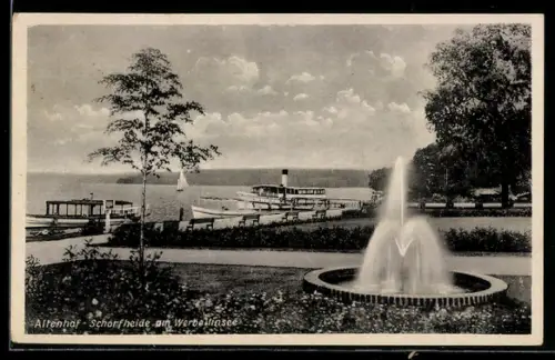 AK Altenhof /Schorfheide, Dampferanlegestelle am Werbellinsee