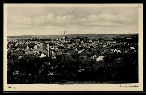 AK Belzig, Gesamtansicht der Stadt mit Kirche