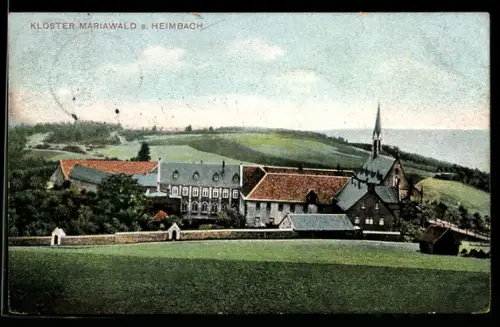 AK Heimbach /Bz. Aachen, Kloster Mariawald aus der Vogelschau