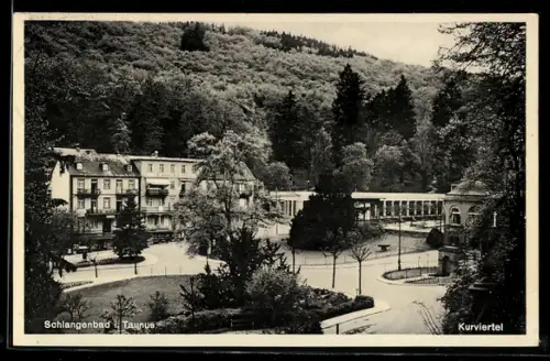 AK Schlangenbad i. Taunus, Partie im Kurviertel