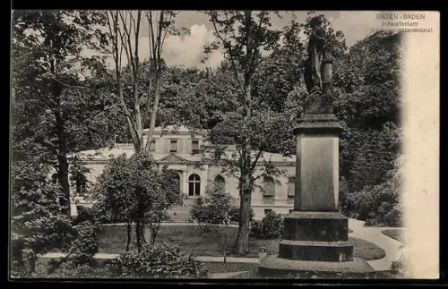AK Baden-Baden, Inhalatorium mit Todtengräberdenkmal