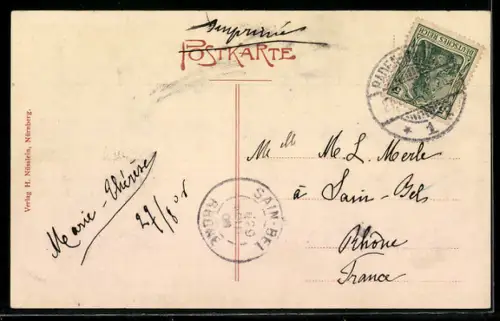 AK Baden-Baden, Inhalatorium mit Todtengräberdenkmal