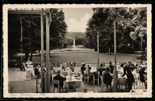 AK Bad Homburg v. d. Höhe, Kurpark mit Fontäne