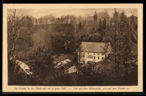 AK Wachau, Gräfl. v. Brühl`sche Marienmühle im Seifersdorfer Tale