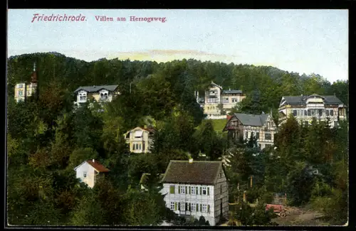 AK Friedrichroda, Villen am Herzogsweg