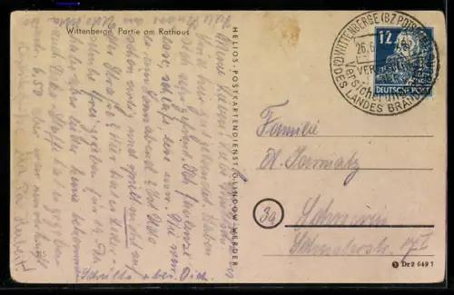 AK Wittenberge, Partie am Rathaus