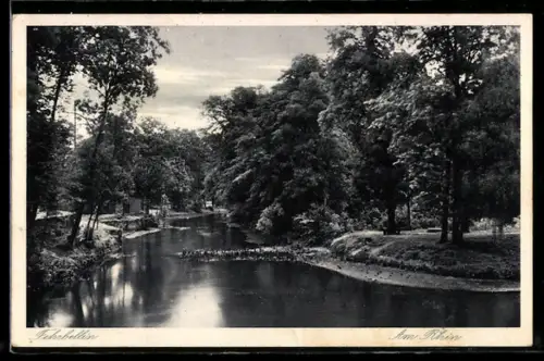 AK Fehrbellin, Flusspartie an Rhin