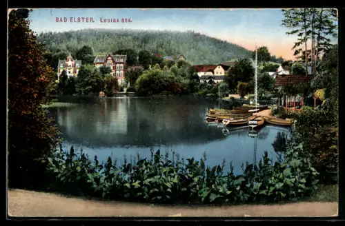 AK Bad Elster, Blick auf den Louisa See