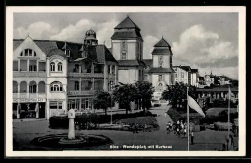 AK Binz / Rügen, Wendeplatz mit Kurhaus
