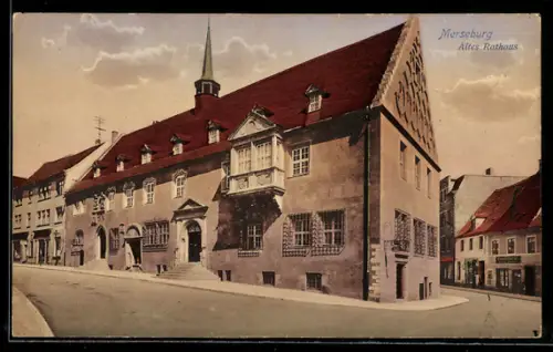 AK Merseburg, Altes Rathaus mit Ratskeller