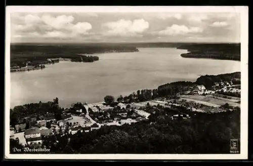 AK Werbellinsee, Gesamtansicht vom Flugzeug aus