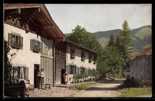 AK Oberammergau, Blick auf das Klepperhaus