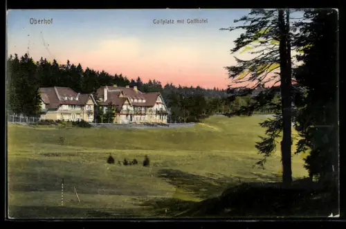 AK Oberhof, Golfplatz mit Golfhotel