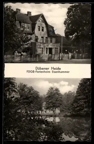 AK Tornau /Dübener Heide, FDGB-Ferienheim Eisenhammer, Ortspartie