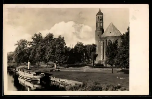 AK Brandenburg, An der Havel mit Kirche
