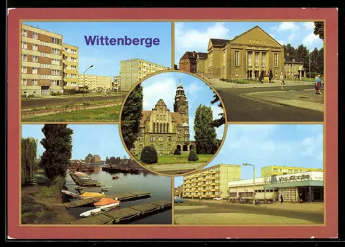 AK Wittenberge, Perleberger Strasse, Kulturhaus, Hafen, HO-Kaufhalle, Rathaus