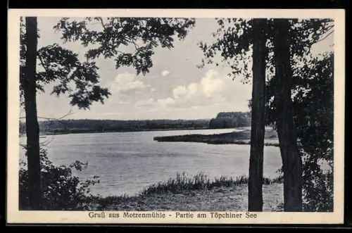 AK Motzenmühle, Partie am Töpchiner See