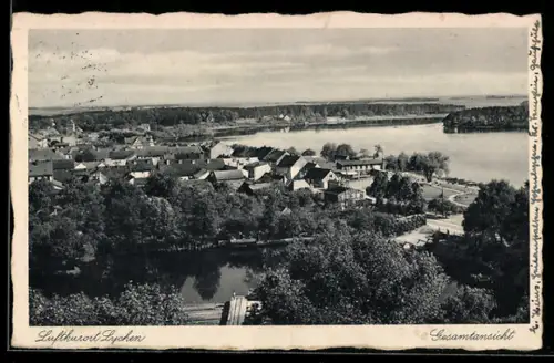 AK Lychen, Gesamtansicht aus der Vogelschau
