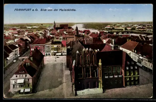 AK Frankfurt a. O., Blick von der Marienkirche