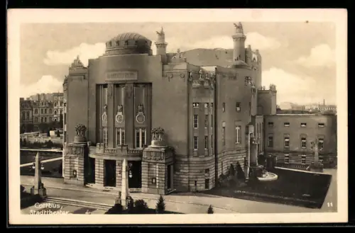 AK Cottbus, Ansicht vom Stadttheater