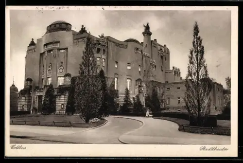 AK Cottbus, Totalansicht vom Stadttheater